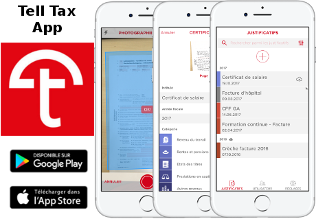 Tell Tax app à télécharger sur le Google Play ou l'App Store